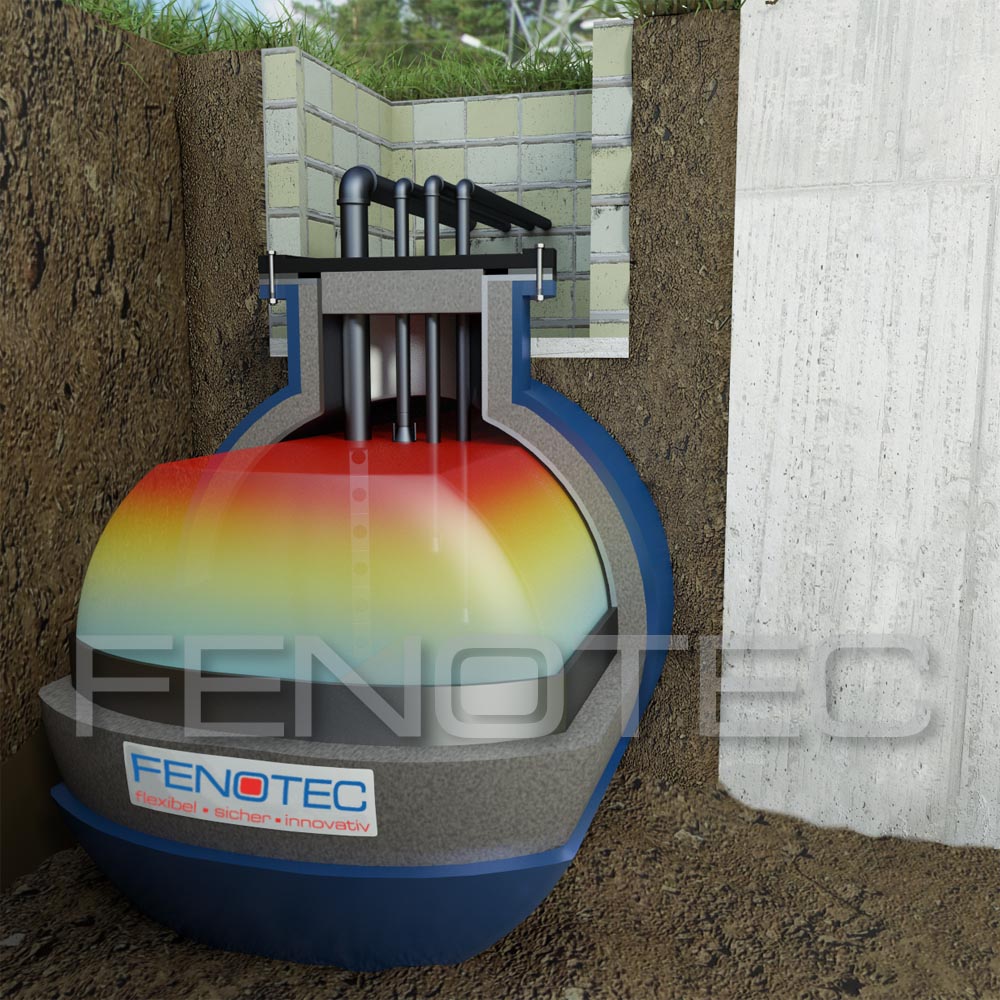 Heat accumulator – converted heating oil tank